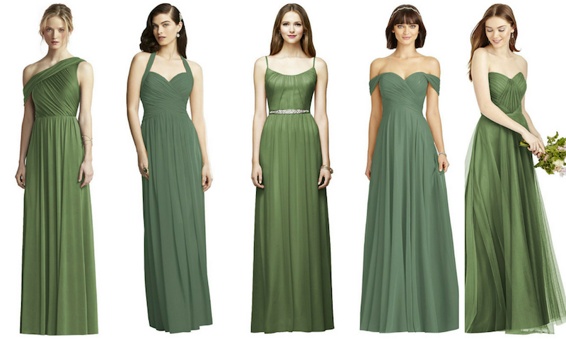 Vineyard green shop bridesmaid dress